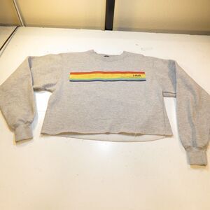BRANDY MELVILLE Sweatshirt Oversized Cropped J. GALT HUNTINGTON BEACH  ONE SIZE